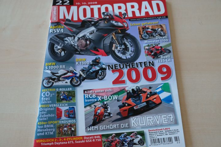 Deckblatt Motorrad (22/2008)