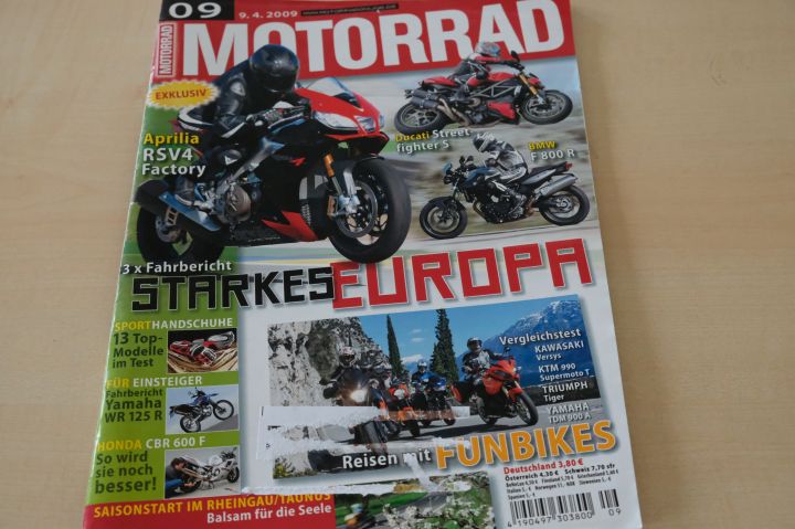 Deckblatt Motorrad (09/2009)