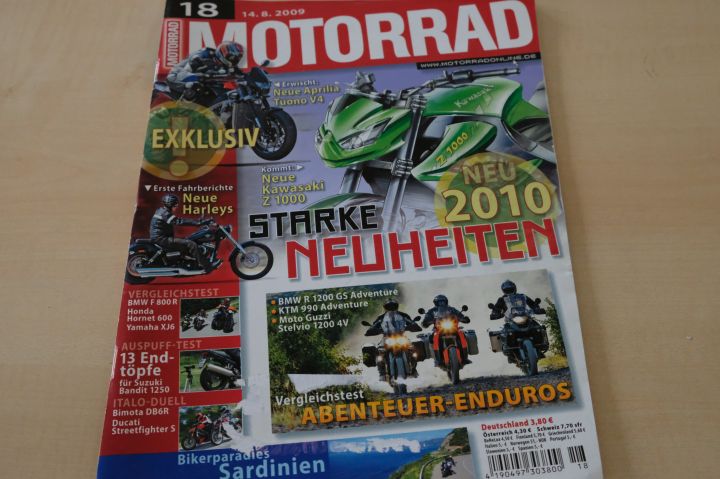 Deckblatt Motorrad (18/2009)
