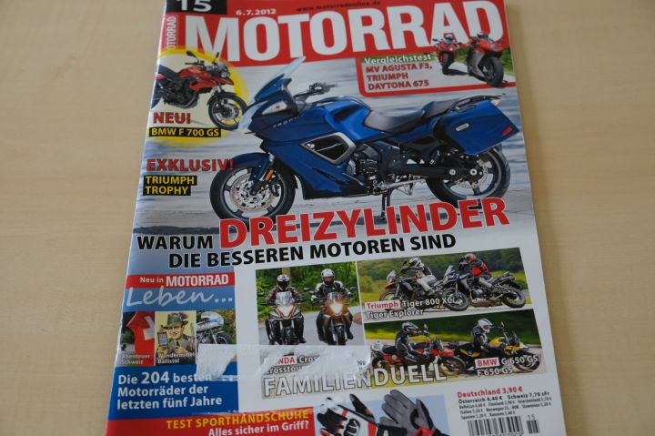 Deckblatt Motorrad (15/2012)