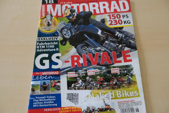 Deckblatt Motorrad (18/2012)