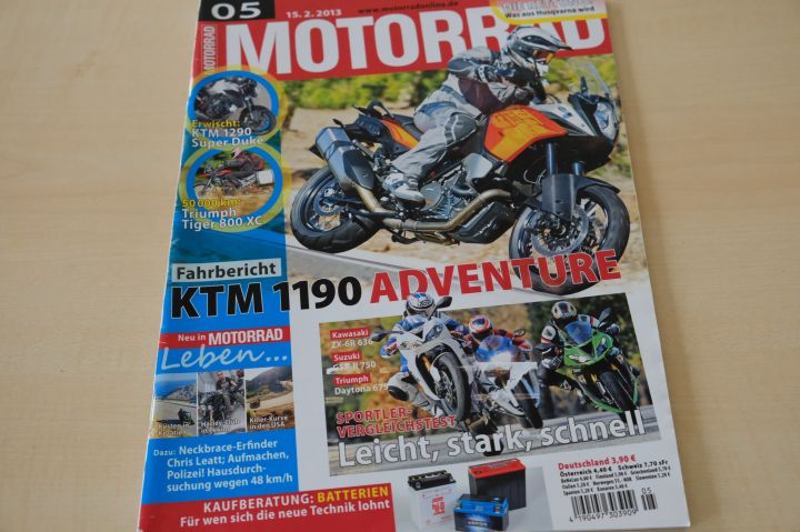 Deckblatt Motorrad (05/2013)