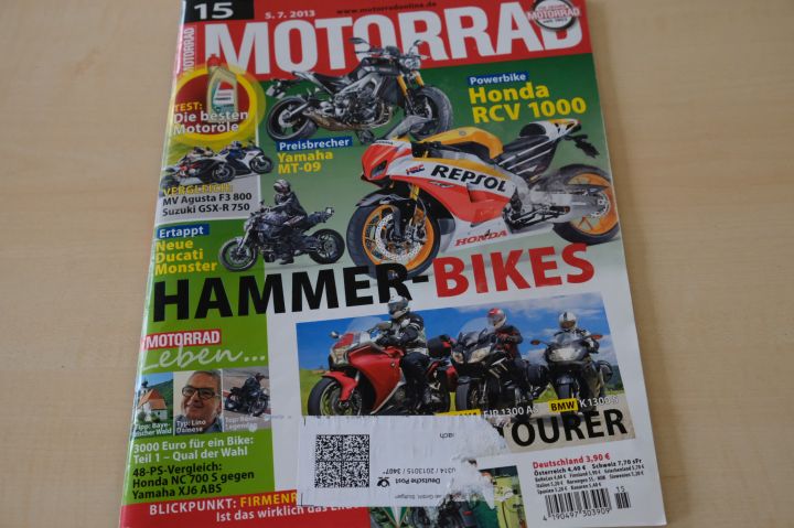 Deckblatt Motorrad (15/2013)