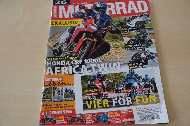 Deckblatt Motorrad (26/2015)