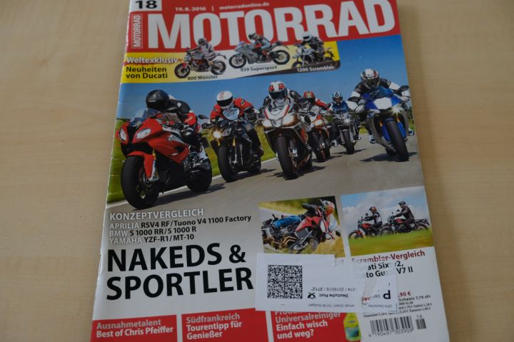 Deckblatt Motorrad (18/2016)