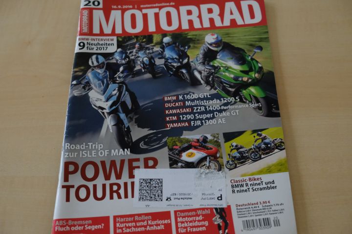 Deckblatt Motorrad (20/2016)