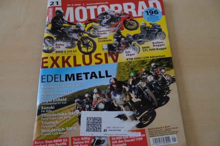 Deckblatt Motorrad (21/2016)