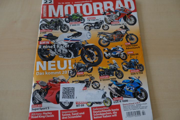 Deckblatt Motorrad (22/2016)