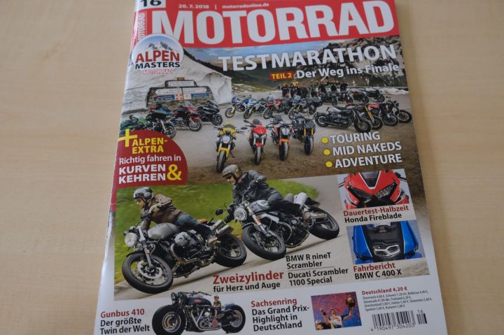 Deckblatt Motorrad (16/2018)