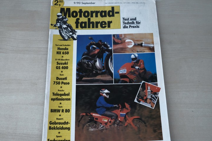 Deckblatt Motorradfahrer (09/1990)