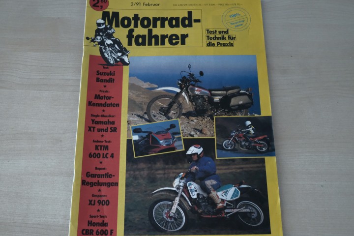 Deckblatt Motorradfahrer (02/1991)