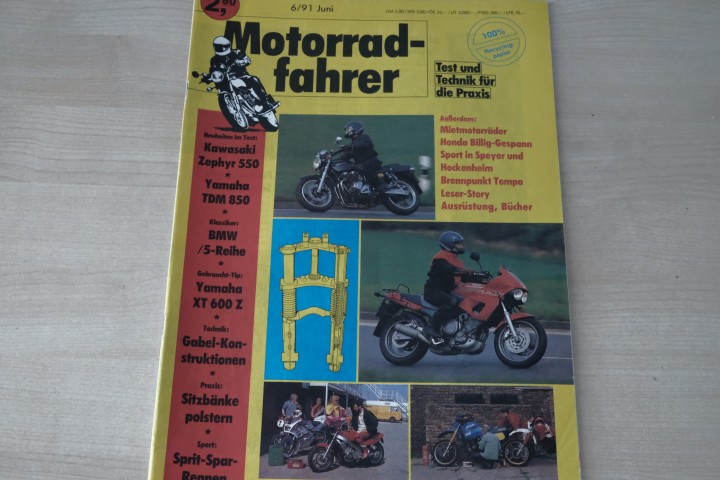 Deckblatt Motorradfahrer (06/1991)
