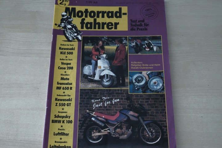 Deckblatt Motorradfahrer (07/1991)