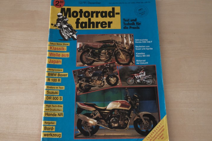 Deckblatt Motorradfahrer (12/1991)