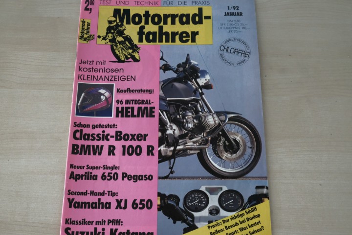 Deckblatt Motorradfahrer (01/1992)