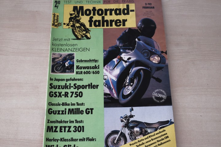 Deckblatt Motorradfahrer (02/1992)