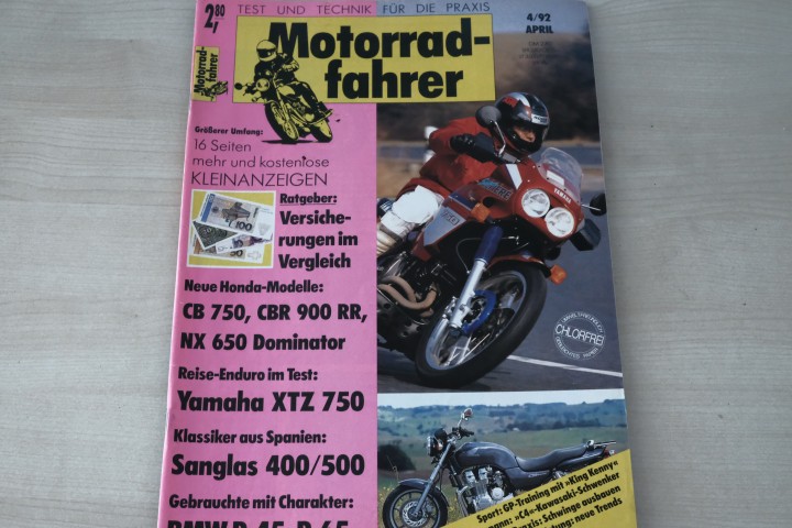 Deckblatt Motorradfahrer (04/1992)