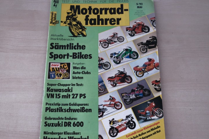 Deckblatt Motorradfahrer (05/1992)