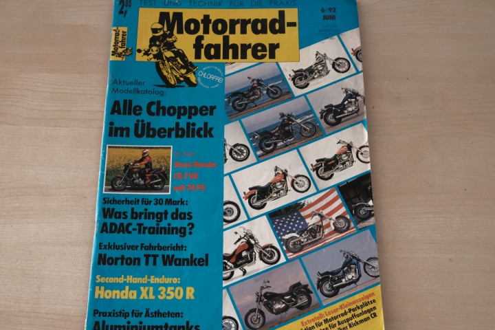 Deckblatt Motorradfahrer (06/1992)
