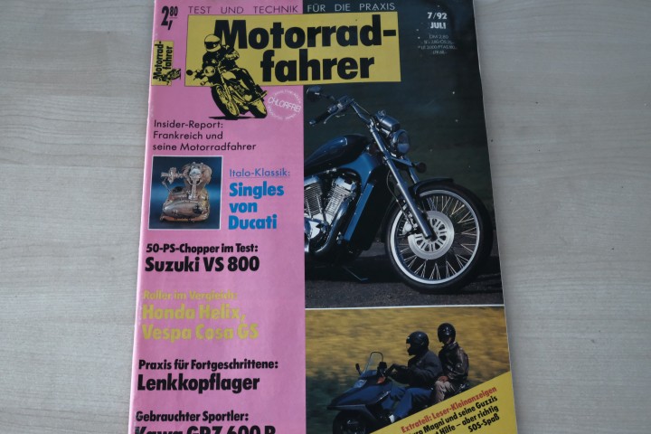 Deckblatt Motorradfahrer (07/1992)