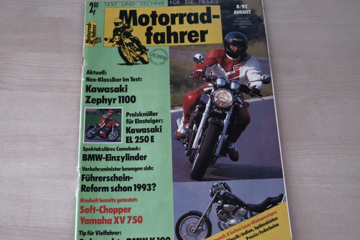 Deckblatt Motorradfahrer (08/1992)