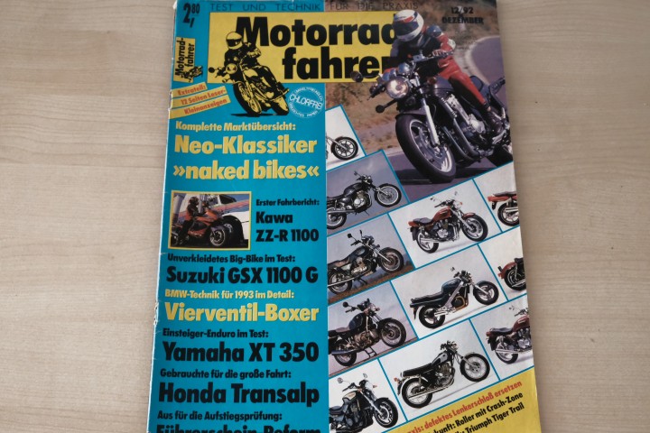 Deckblatt Motorradfahrer (12/1992)