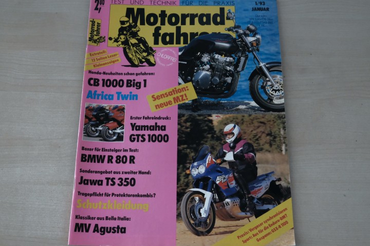 Deckblatt Motorradfahrer (01/1993)