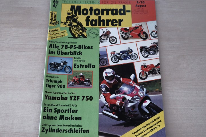 Deckblatt Motorradfahrer (08/1993)