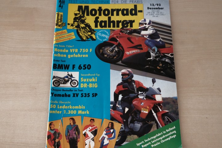 Deckblatt Motorradfahrer (12/1993)