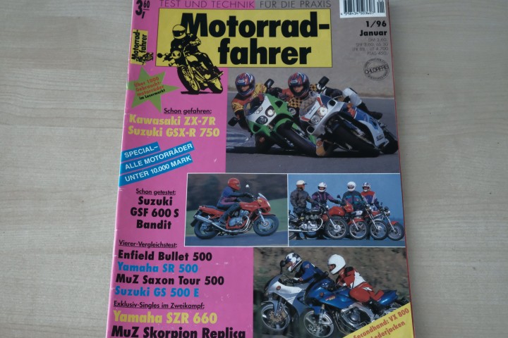 Deckblatt Motorradfahrer (01/1996)
