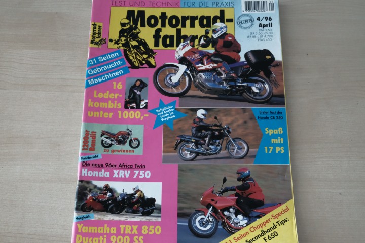 Deckblatt Motorradfahrer (04/1996)