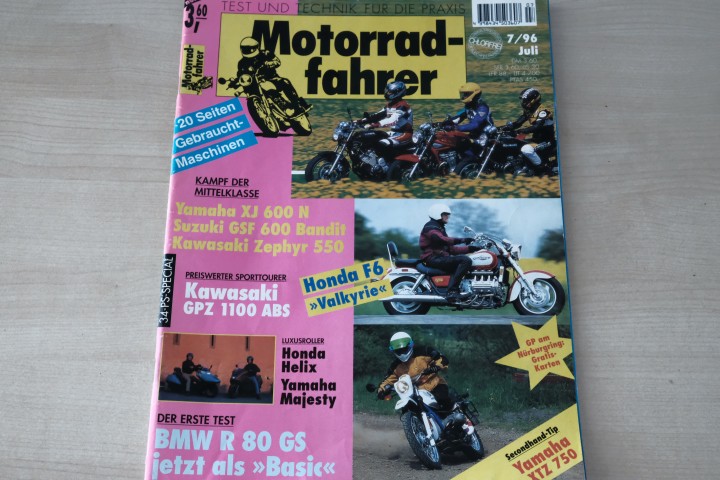 Deckblatt Motorradfahrer (07/1996)