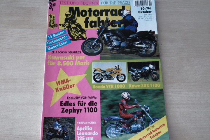 Deckblatt Motorradfahrer (10/1996)
