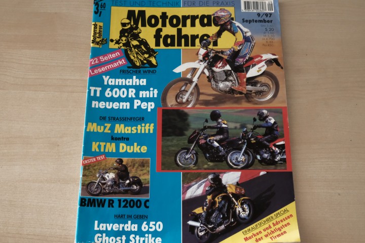 Deckblatt Motorradfahrer (09/1997)