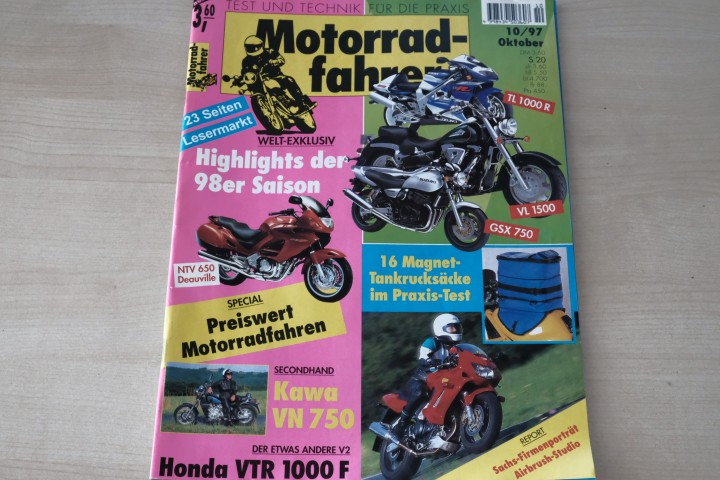 Deckblatt Motorradfahrer (10/1997)