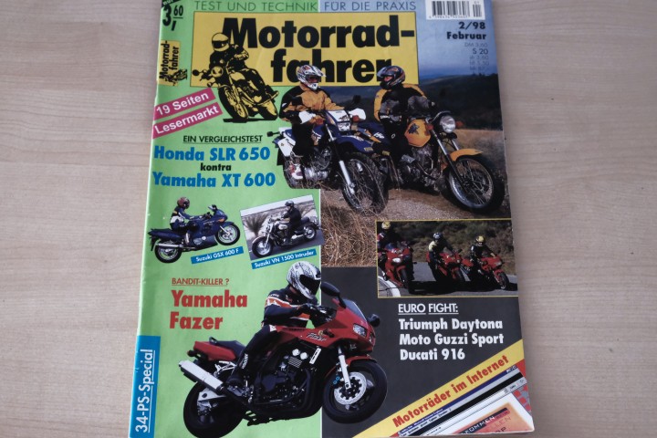 Deckblatt Motorradfahrer (02/1998)