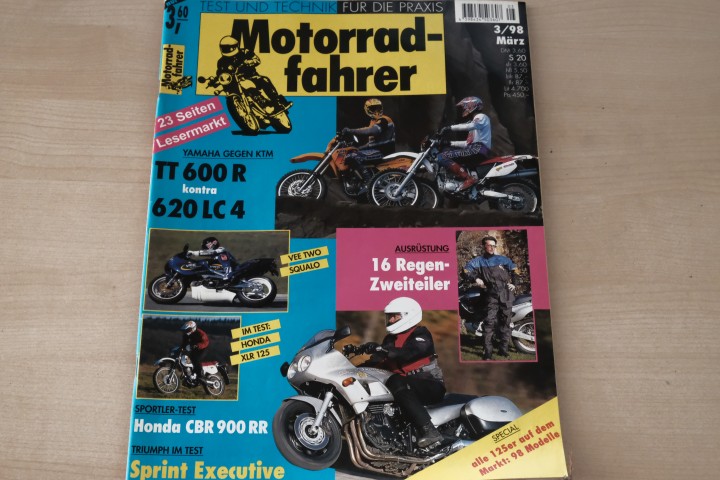 Deckblatt Motorradfahrer (03/1998)