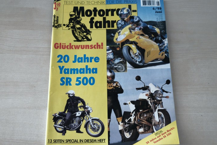 Deckblatt Motorradfahrer (06/1998)