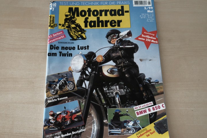 Deckblatt Motorradfahrer (05/1999)