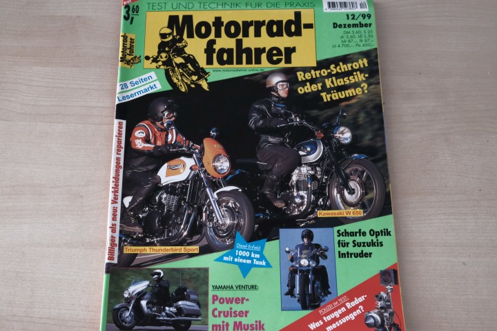 Deckblatt Motorradfahrer (12/1999)