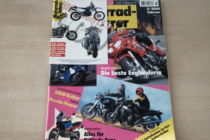 Deckblatt Motorradfahrer (02/2000)