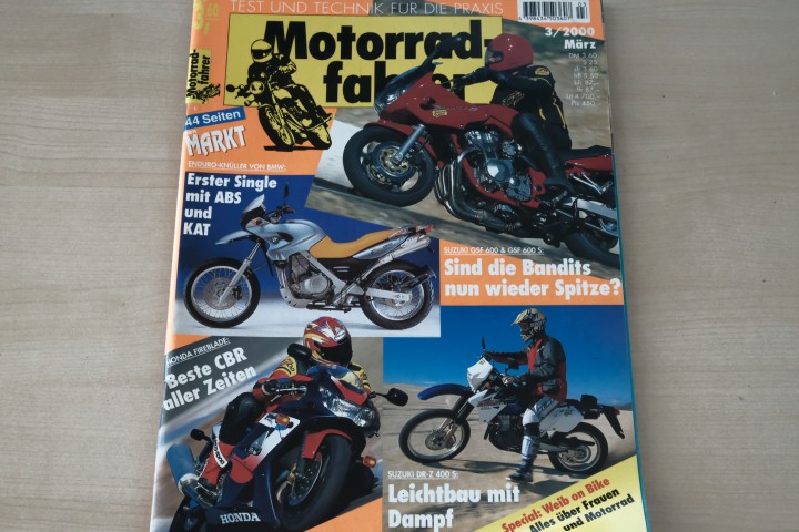 Deckblatt Motorradfahrer (03/2000)