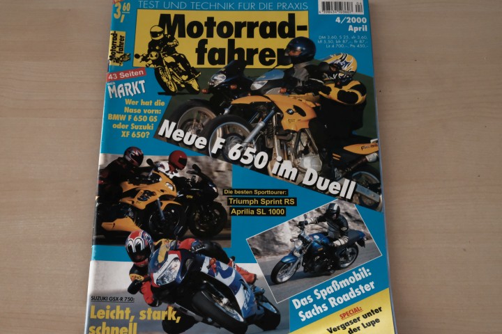 Deckblatt Motorradfahrer (04/2000)