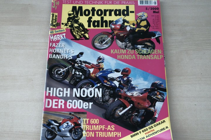Deckblatt Motorradfahrer (05/2000)