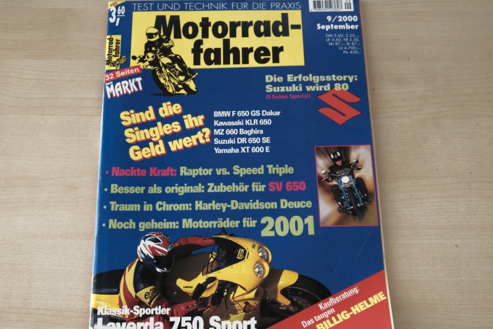 Deckblatt Motorradfahrer (09/2000)