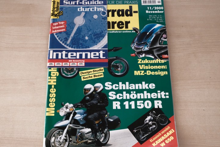 Deckblatt Motorradfahrer (11/2000)