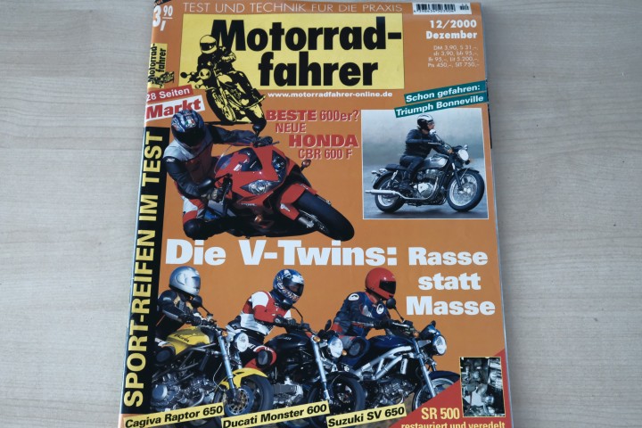 Deckblatt Motorradfahrer (12/2000)