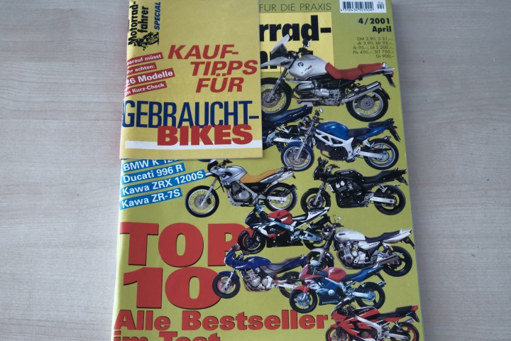 Deckblatt Motorradfahrer (04/2001)
