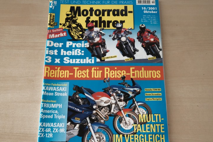 Deckblatt Motorradfahrer (10/2001)