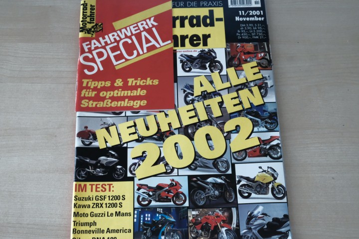 Deckblatt Motorradfahrer (11/2001)